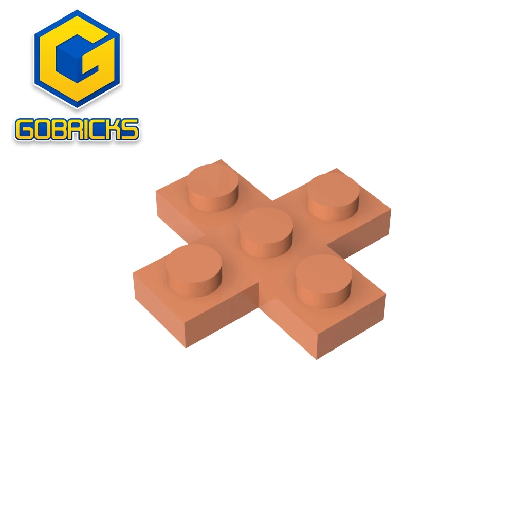 Gobricks GDS-710 Placa 3 x 3 Cruz compatível com lego 15397 blocos de construção educacionais DIY infantis técnicos