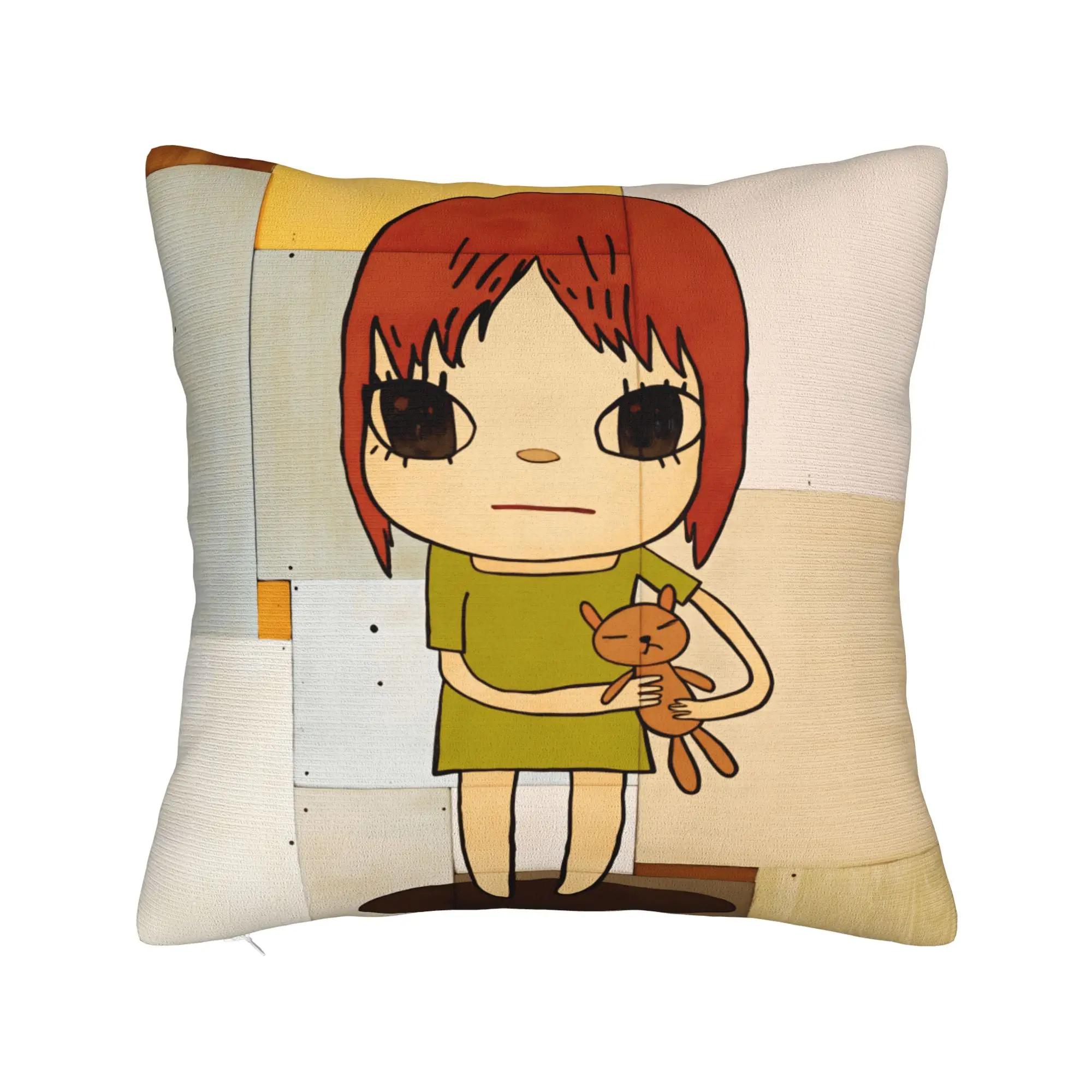 Pillow Cover Y-Yoshitomo Nara  Cute Funny Pillow Case For Sofa Home Decor Pillowcases