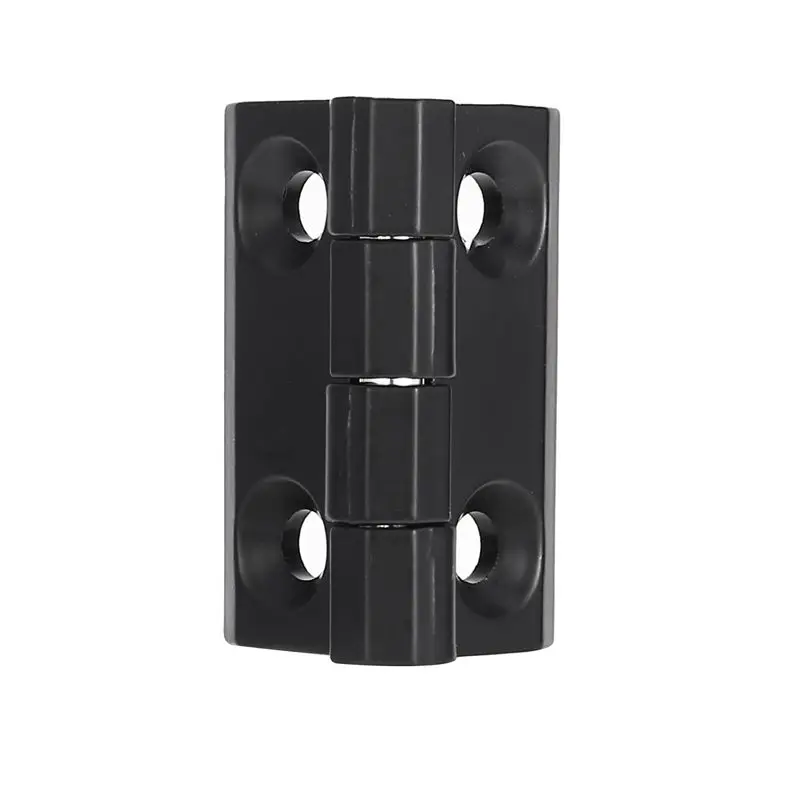 EYFL-6 X Black Aluminum Furniture Cabinet Door Hinge 50Mm X 50Mm