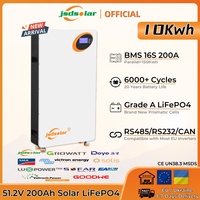 jsdsolar 48V 200Ah LiFePO4 Battery 10KWh Solar Battery Power Wall 200A BMS 6000+ Cycles Parallel CAN BUS RS485 for Home No Tax