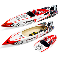TFL Hobby 1148 Warrior 2 Electric Brushless RC Speedboat Boat Outboard Motor Fiberglass Hull Remote Control Ship