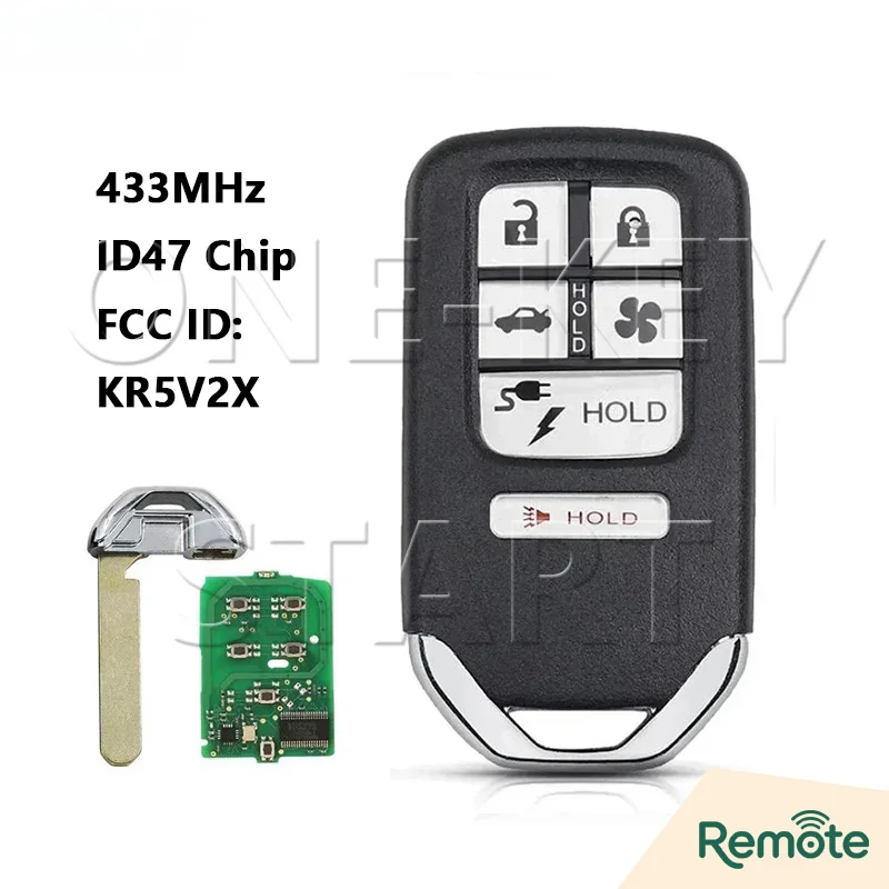 FCC: KR5V2X ID47 Chip 433MHz Proximity-Autoschlüssel für Honda City CRV HRV Civic Odyssey Clarity Jazz Pilot XRV Venzel EX-L – Detail 16