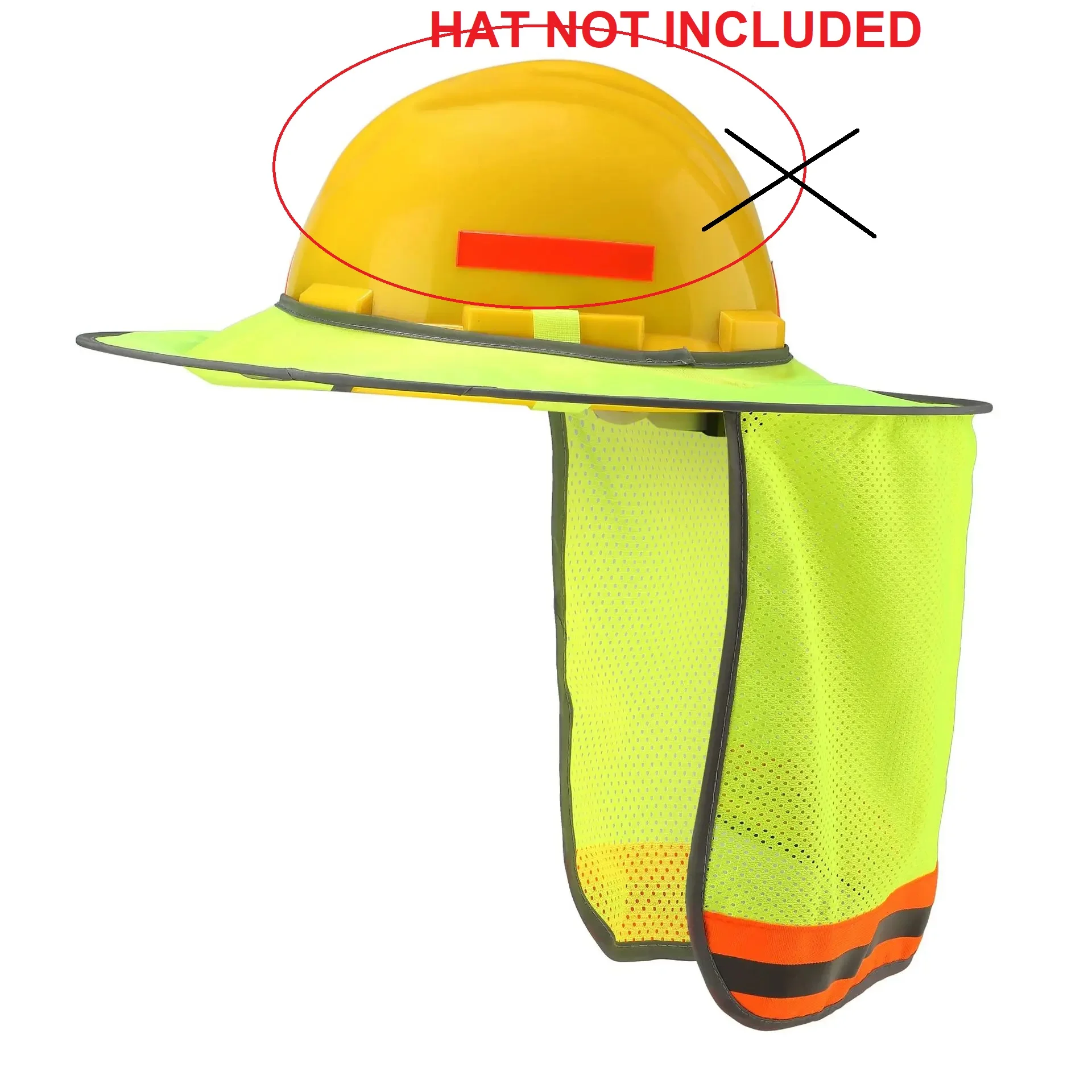 

Hard Hat Sun Shade Sunshade Neck Shield with Full Brim Safety Sunshade Reflective Stripe Foldable Neck Shield for Safety Helmet