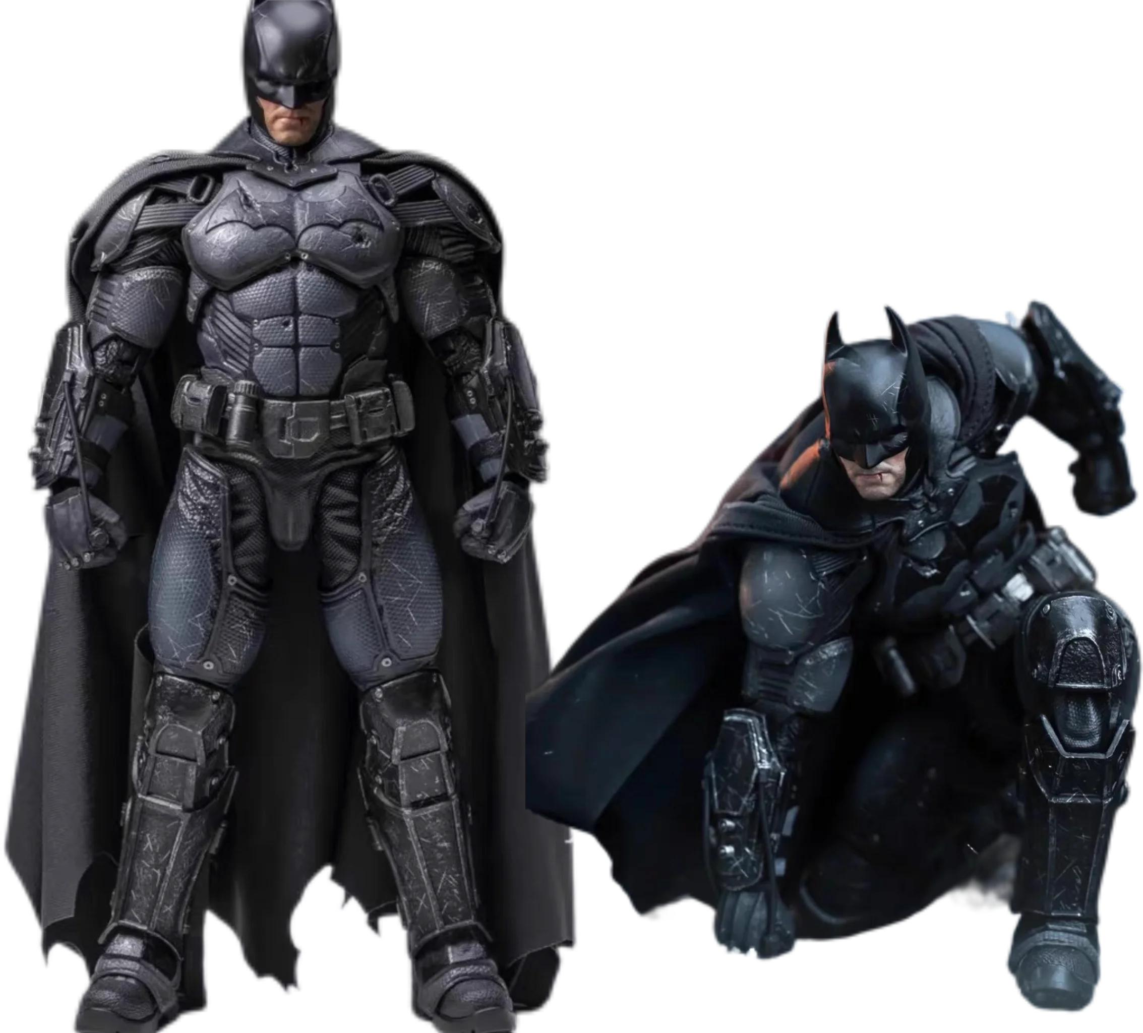 В наличии NART Action Batman: Arkham Origins Бэтмен 1/12 Подвижная фигурка с эффектом боевых повреждений