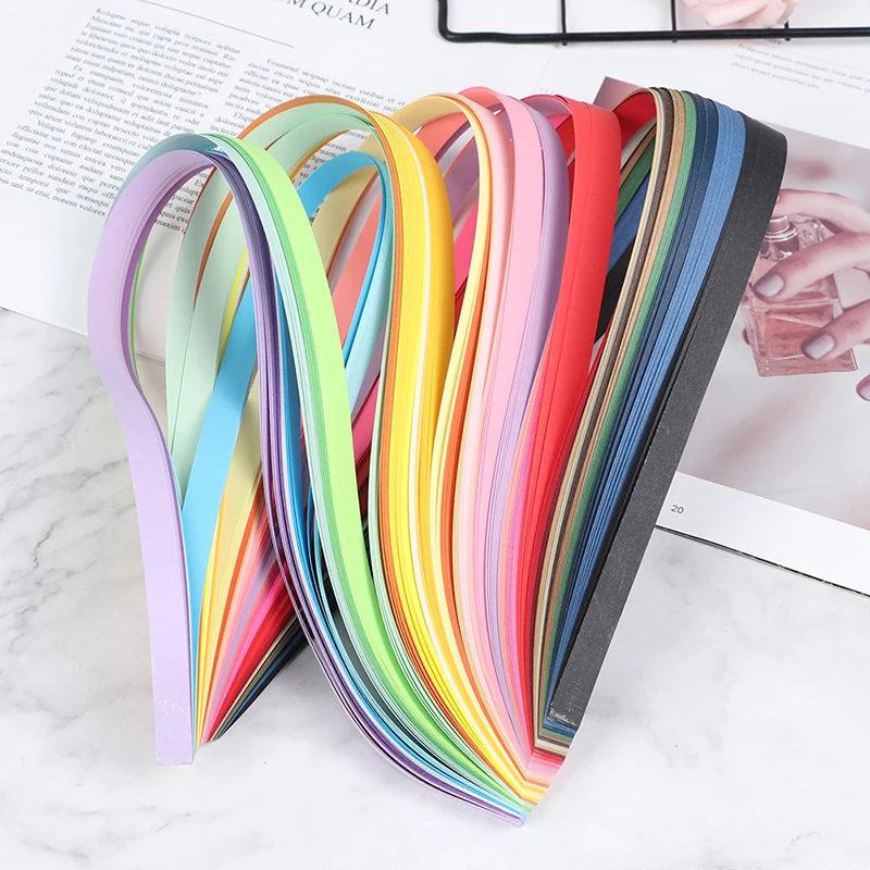 100/180Pc/set Paper Quilling Strips Set 3mm 39/54cm Paper Craft DIY Quilling Tool Mixed Color Scrapbooking Stripe Quilling Paper