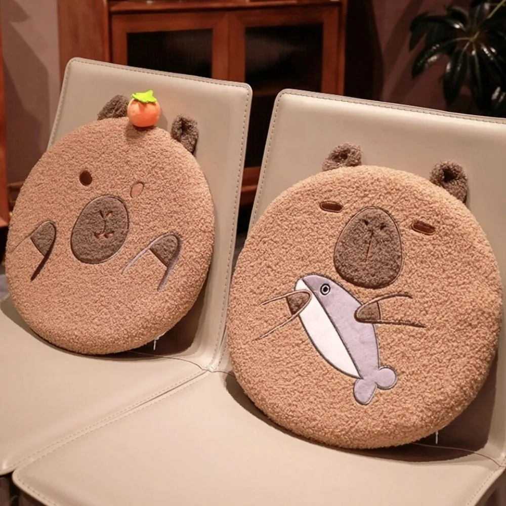 

Round Capybara Pattern Thickening Seat Cushion Soft Cute Cotton Chair Cushion Sedentary Artifact Butt Mat