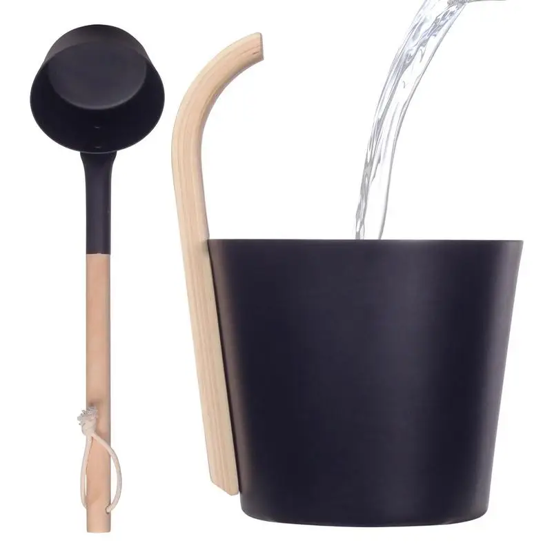 

Sauna Bucket And Ladle Set Sauna Bucket And Ladle Set 7L Aluminum Water Container For Indoor Sauna Bath Dry Sauna Bucket Sauna