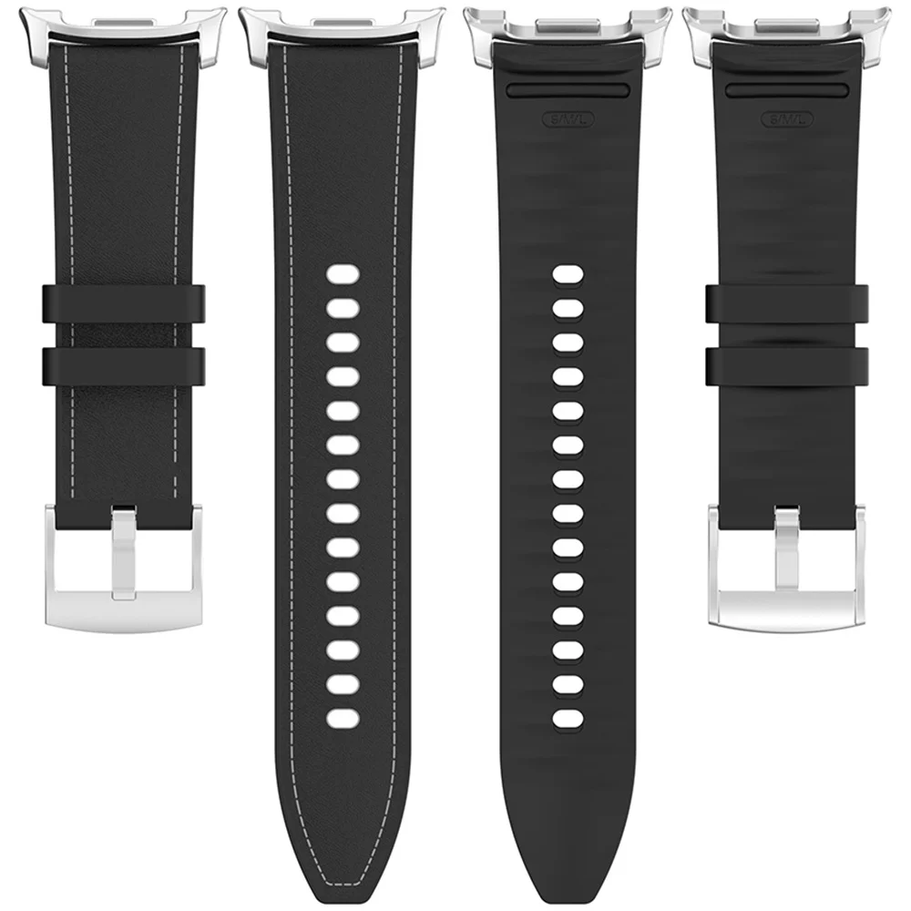 삼성 워치8 교체 액세서리용 에코 실리콘 가죽 느낌 시계줄