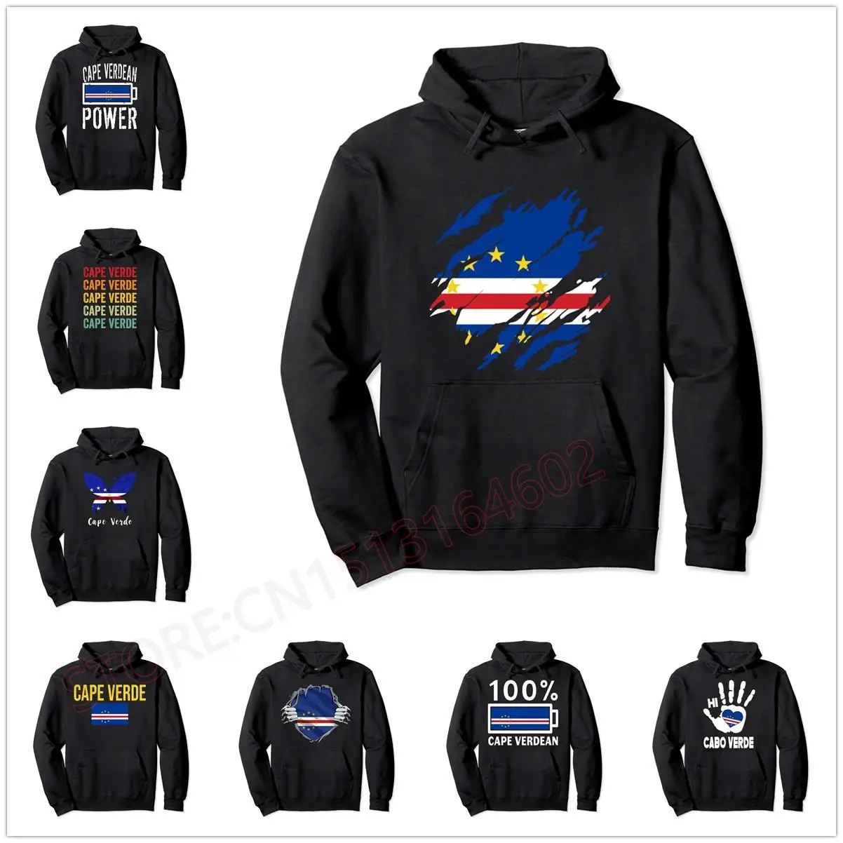 

New Cape Verde Flag Cabo Verdean Pullover Hoodie Men Women Unisex Cotton Hoodies Man Fashion Style Sweatshirt