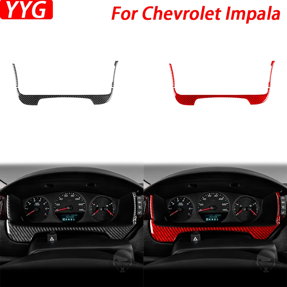 

For Chevrolet Impala 2006-2013 Carbon Fiber Dashboard Speedometer Panel Trim Strips Car Interior Decorative Accessories Sticker