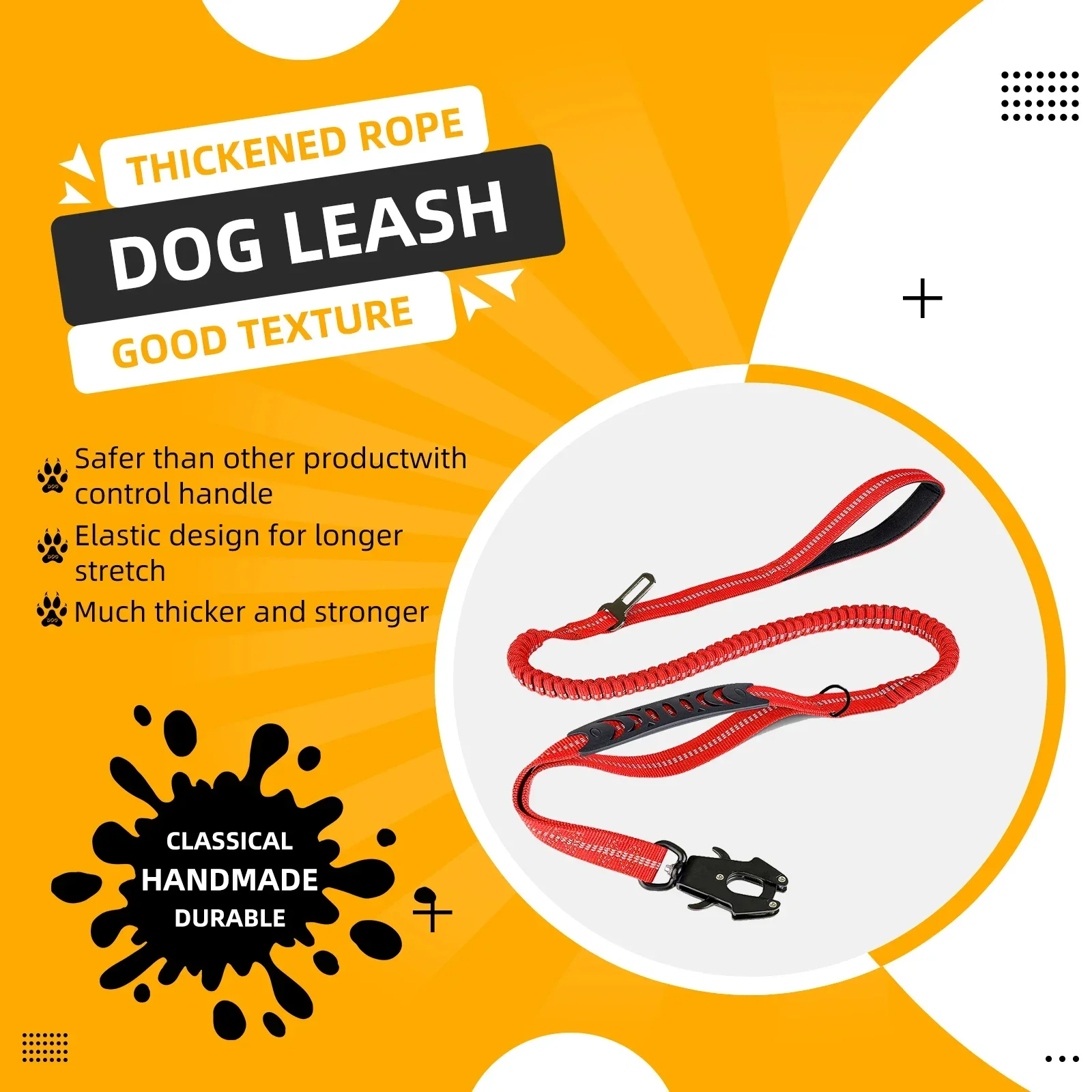 【HOT】Durable dog chain explosion-proof flush pet dog rope,sale large dog bungee leash