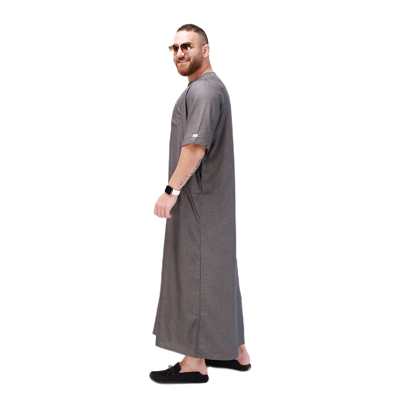 Muslim Fashion Robe Men Jubba Thobe Musulman Homme Caftan Islamic Traditiona Dress Ropa Hombre Clothing Saudi Dubai Kaftan Abaya