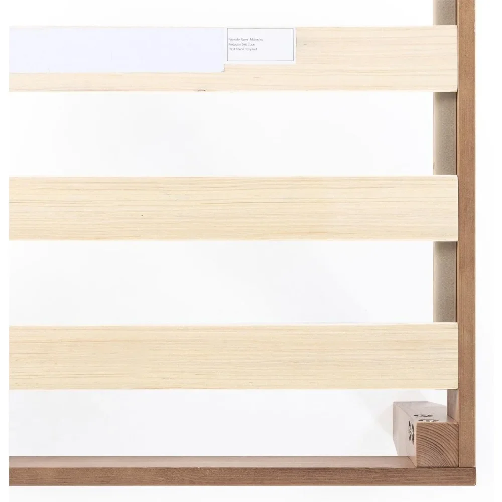 12 Inch Solid Wood Platform Bed with Wooden Slats, No Box Spring Needed, Easy Assembly