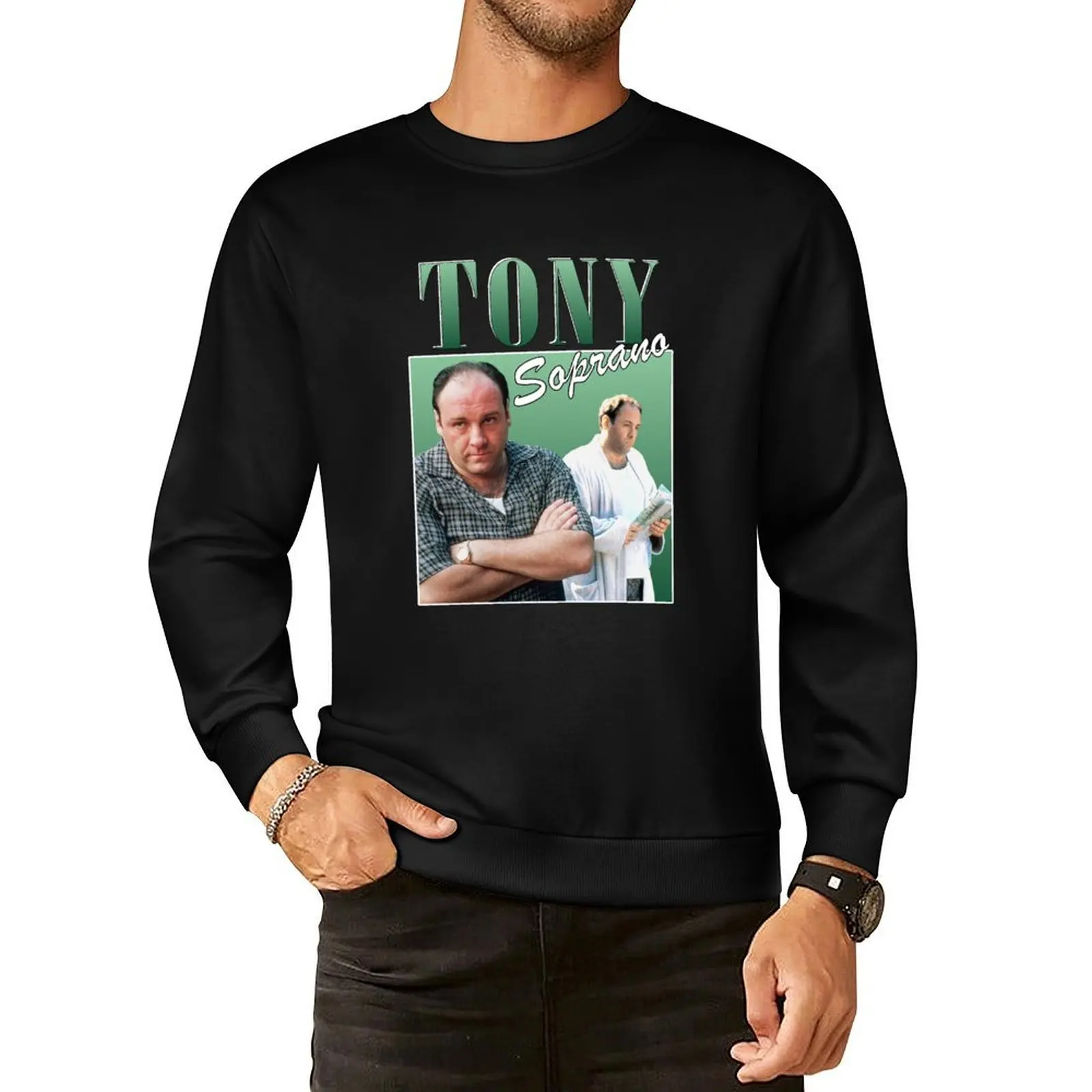 

Tony Soprano Retro Design Pullover Hoodie aesthetic clothing anime clothes japanese style male clothes sweatshirts