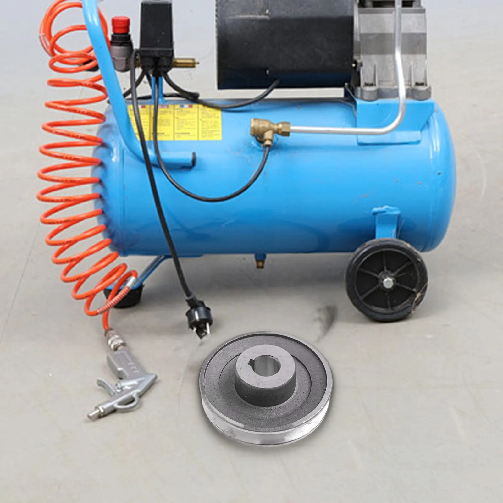 Polia de correia de alumínio tipo a, polia de correia de alumínio com ranhura única 97mm x 24mm 19mm para motor de compressor de ar, acessórios de ferramenta elétrica, 1 peça