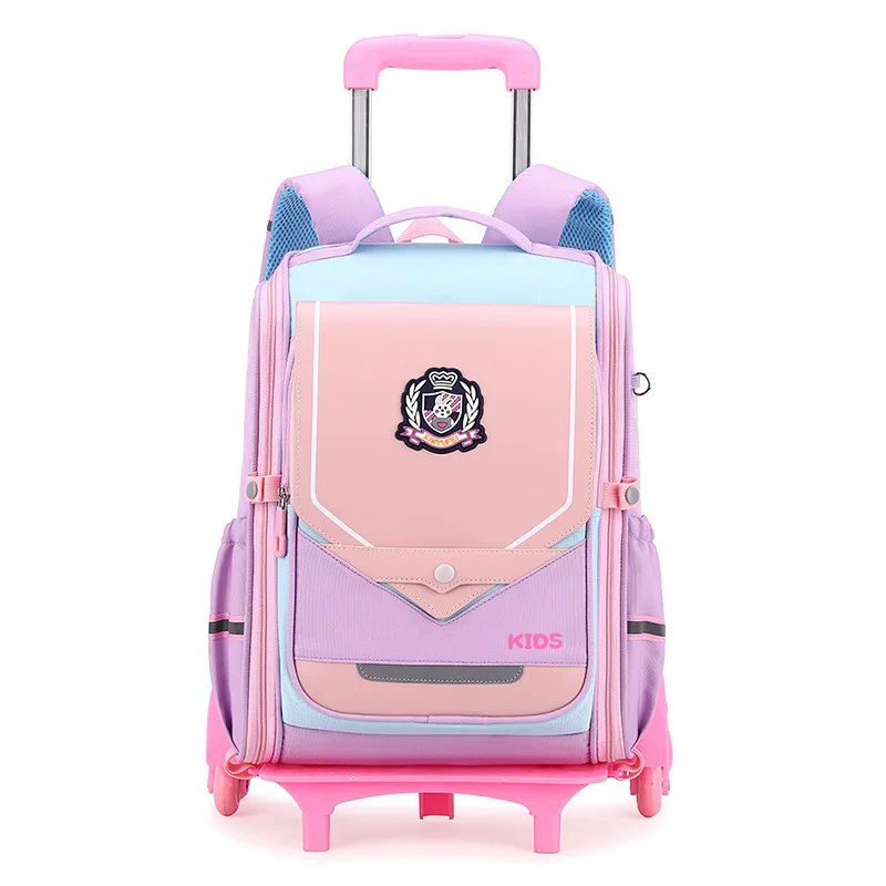 Student Rolling Backpack Free Doll School Bag for Kids Trolley School Backpack for Wheeled Bag 6 -12 Years Girl Suitcase Bag