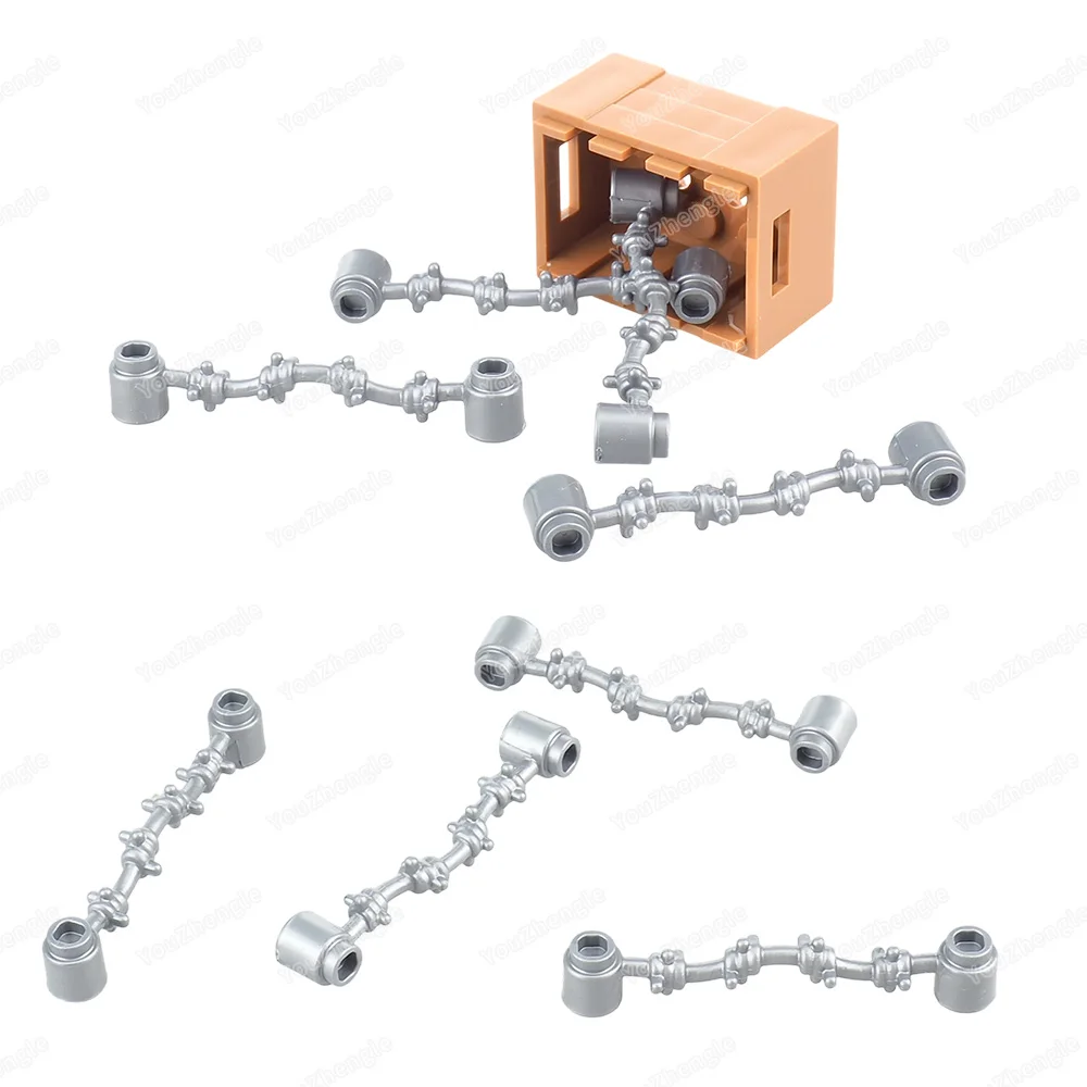 Ferro Spike Building Block MOC WW2 Figure Armi Attrezzature di ingegneria di difesa Strumenti di confinamento Set Modello di scena Regali Giocattoli per ragazzi