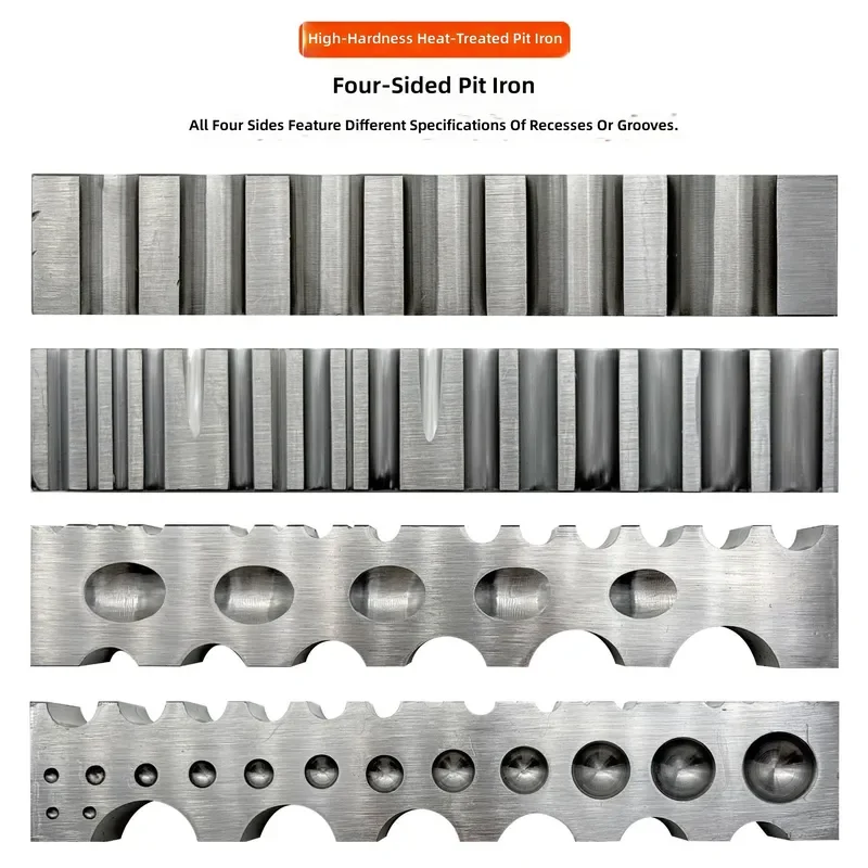 for Jewelry Large Pit Iron Steel Groove Mold Round Bead Head Nest as Bell Processing Set Nest as Anvil