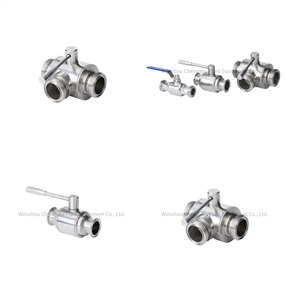 

Sanitary 3 Way Ball Valve SS304 316L Manual Tri Clamp T Type L Type 3A DIN SMS for Food Dairy Pharmaceutical