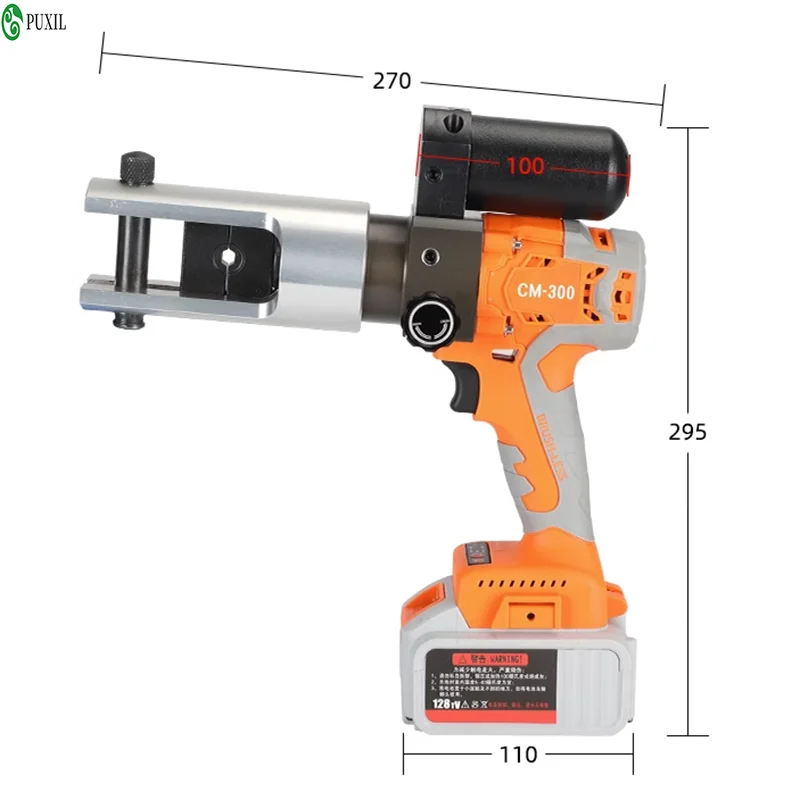 CM-300 ชาร์จไฮดรอลิกขนาดเล็กแบบพกพาลิเธียมไฟฟ้า CRIMPING CLAMP ทองแดงอลูมิเนียม Terminal CRIMPING คีม