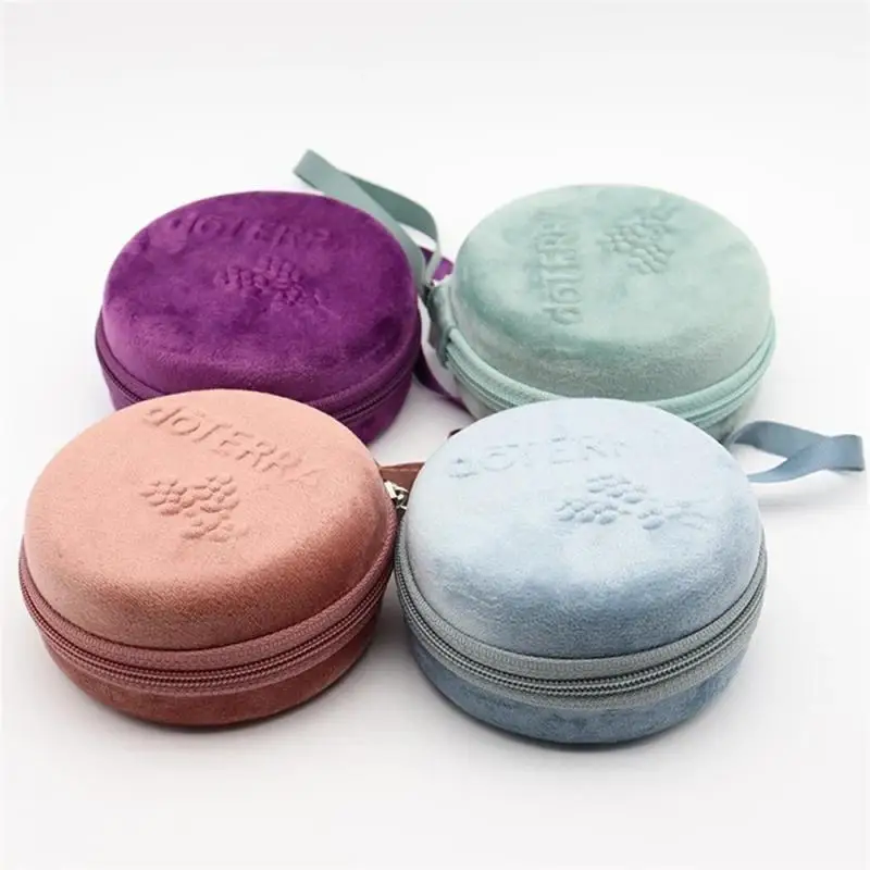 Round Essential Oil Bottle Sub Package Storage Bag Durable Eva Essential Oil Box Portable Holder Bag Vial Convenient To Carry.