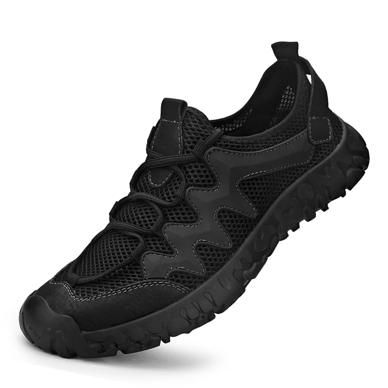 Summer Mesh Shoes Men Non-Leather Casual Shoes Outdoor Breathable