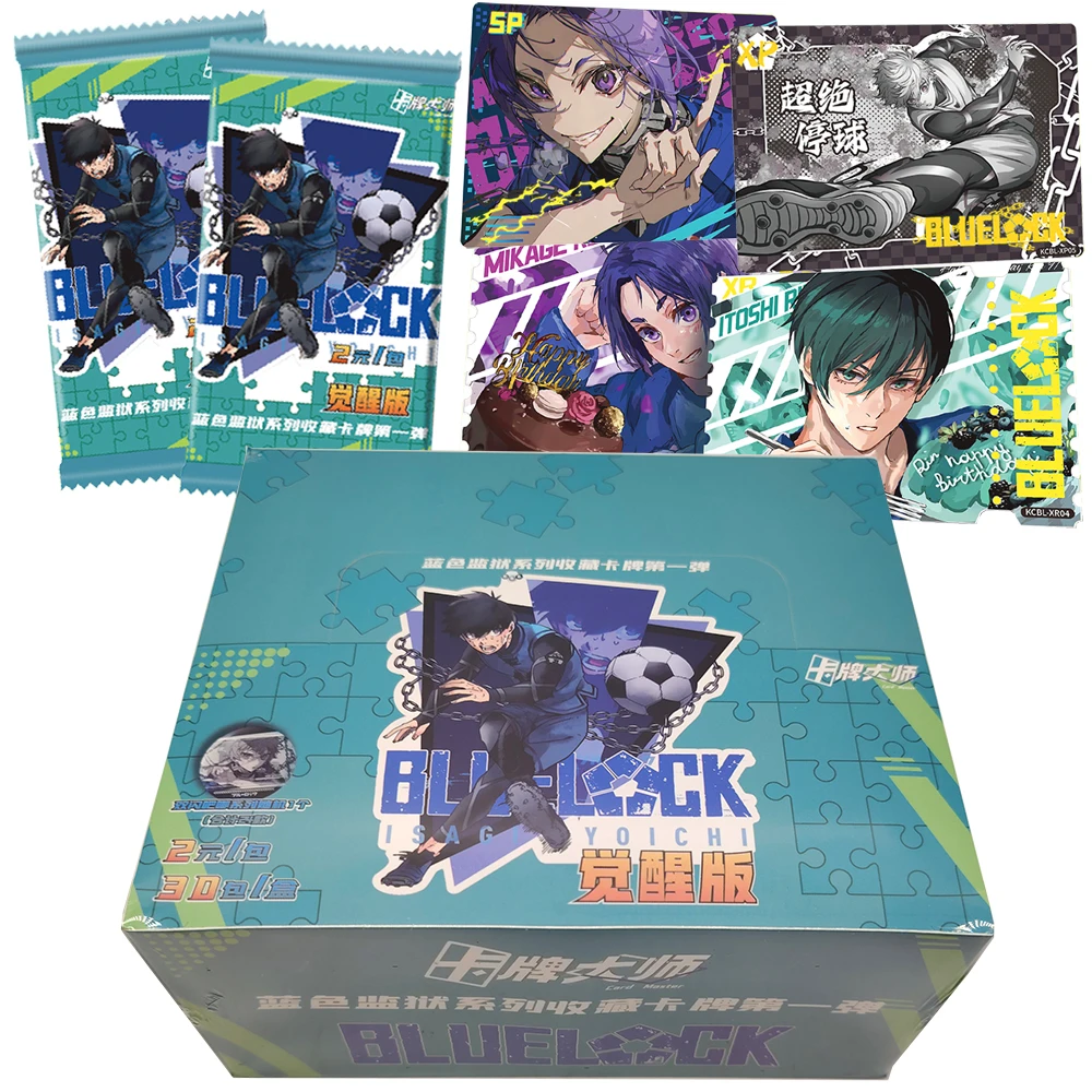 BLUE LOCK Collected Card Popular Christmas Gifts Japanese Youth Passion Football Competition Anime Creative Desktop Cards Toys