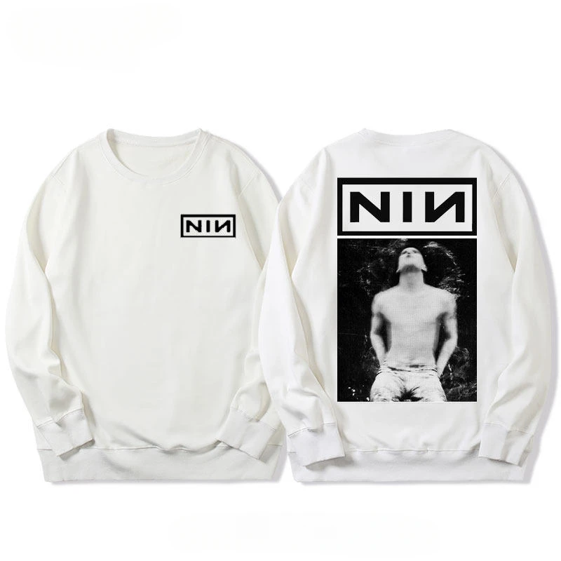 

New Nin's European and American Rock Band Letch-printed Hoodies for Male Couples Are A Loose Hip-hop Trend Hoodie