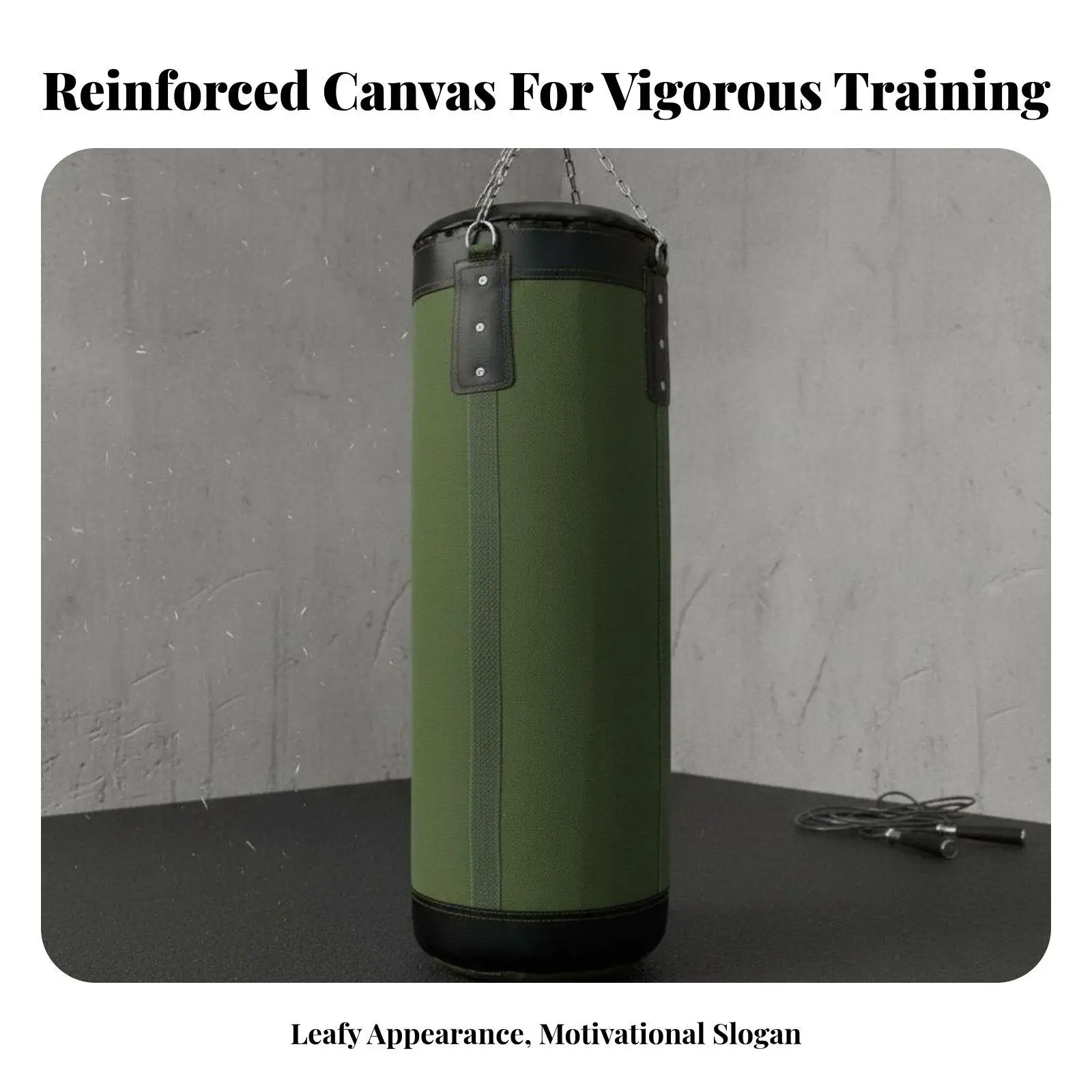 Durable Canvas Punching Dummy Empty Heavy Bag Adjustable Weight with Carabiners for Boxing Striking and Cardio