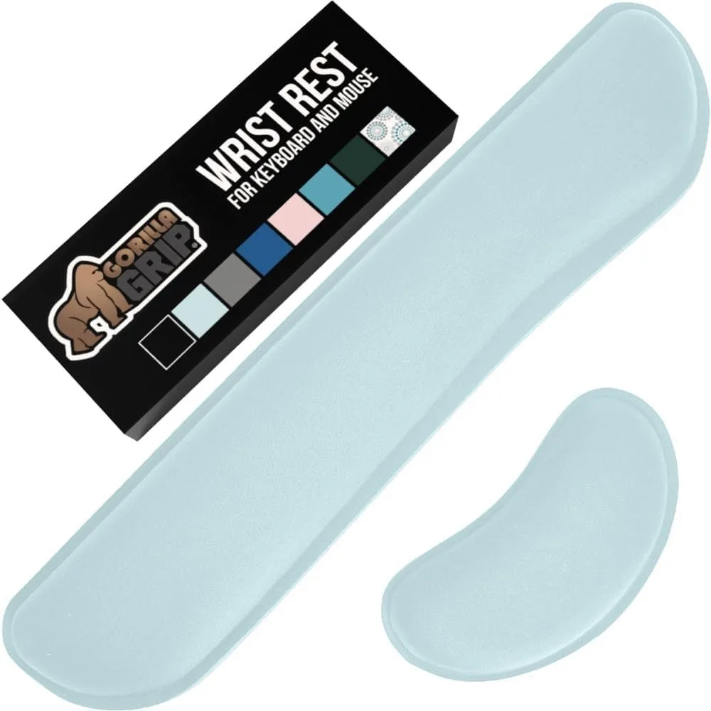 

GRIP Silky Gel Memory Foam Wrist Rest for Computer Keyboard Mouse Ergonomic Design for Typing Pain Relief Desk Pads Support H
