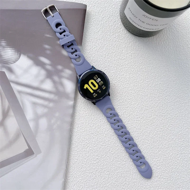 20mm/22mm Band for Samsung Galaxy 7/6/5/pro/4/Classic/Active 2 44mm Correa Silicone Air hole bracelet huawei GT 3-2-2e 4 strap