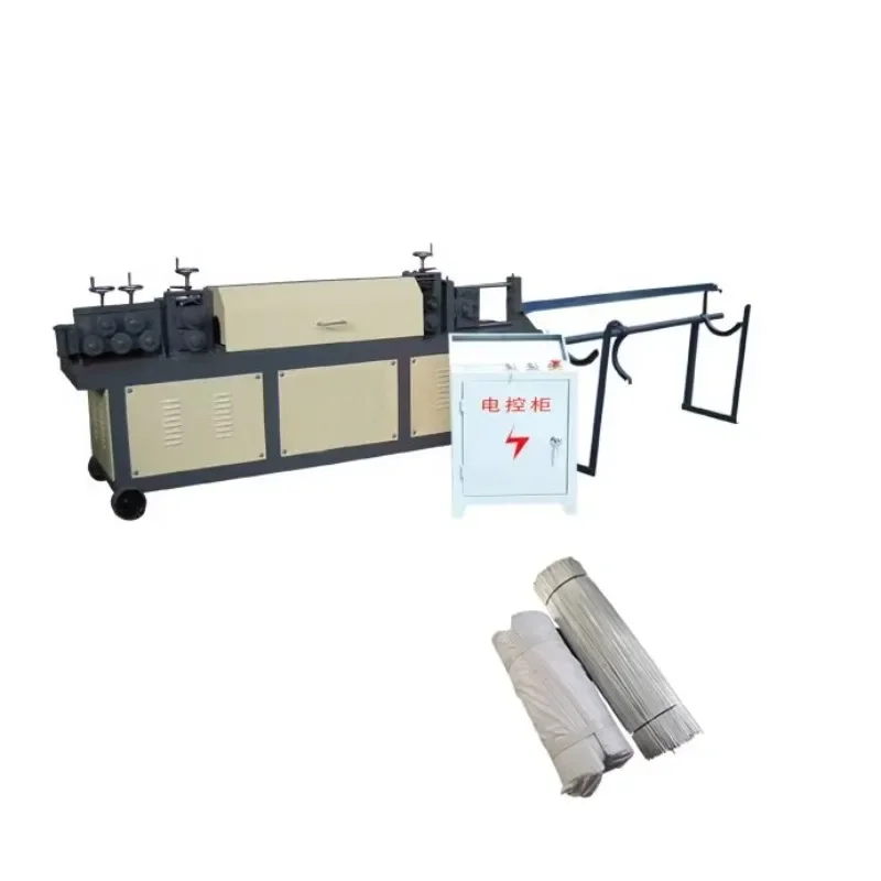 Fully Automatic 4mm-16mm Steel Rebar Rod Wire Straightening and Cutting Machine