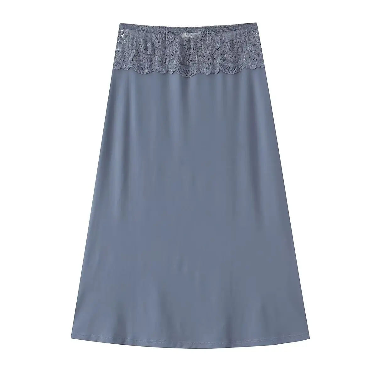 

Женское модное трехцветное кружевное платье в стиле пэчворк, женская кружевная атласная полуюбка с кружевной отделкой на талии, комплект из юбки и нижней юбки для платья, элегантное LXYL