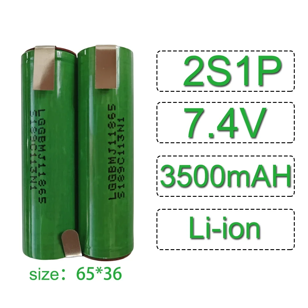 2S1P 3S1P 4S1P 5S1P 6S1P 18650 battery pack custom 18650 battery welding 3500mah battery pack 7.4V to 21.6V