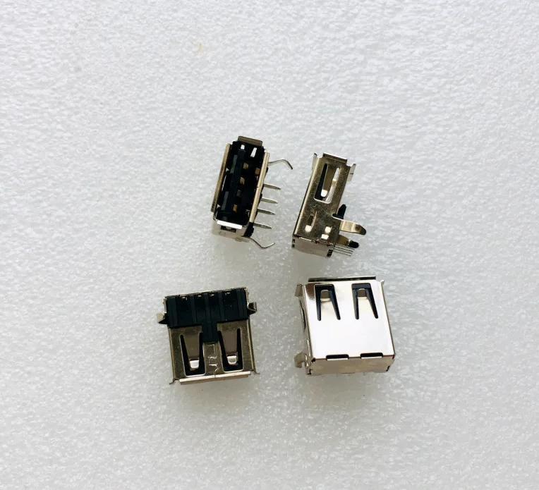Fro brand new, laptop USB 2.0 female base 90 degree pins, reel port, horizontal USB port, connector