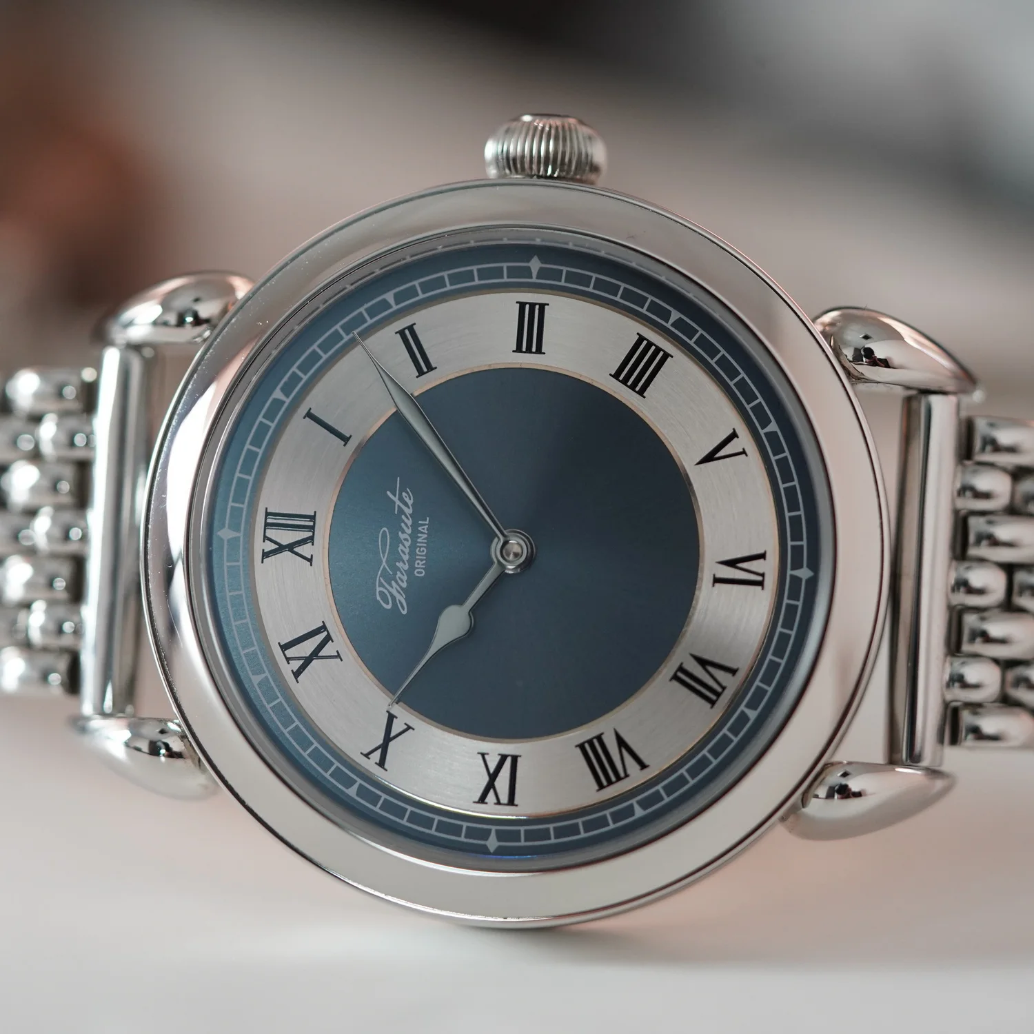 Reloj Automático FARASUTE para hombre, reloj de pulsera mecánico de lujo de 40mm, esfera esmaltada con espejo de zafiro ultrafino, Mini Rotor