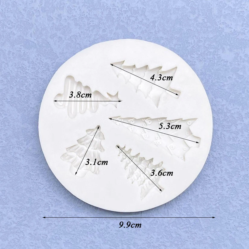 Рождественская елка, силиконовая форма для поделок, инструменты из смолы, шоколадный кекс, выпечка Инструменты для украшения тортов из мастики