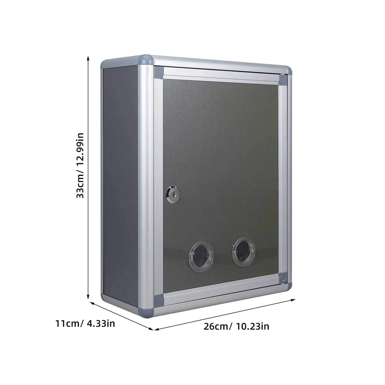 ロック可能な提案箱 壁掛け郵便受け ステンレス鋼 アルミニウム合金 郵便受け 安全な機密情報保管