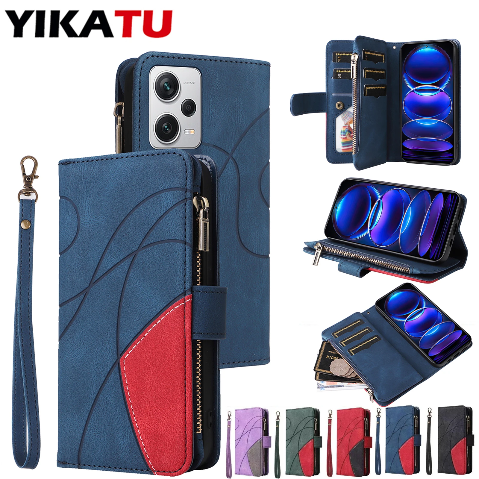 

Storage Compartment Wallet Case For Xiaomi 14T 13T 12T 11T Pro 14 Ultra 13 12 11 Mi 10T Lite 11i M5 M4 5G Funda Flip Phone Cover