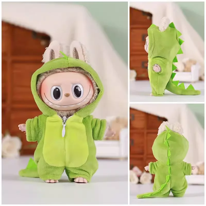 Draak dier monster onesie voor Labubu V3 V2 V1 babykleertjes Dinosaurus kostuum voor Ropa Labubu outfits