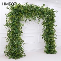 Mori Outdoor Wedding Backdrop Decor Arch Frame Greenery Plants Leaves Flower Row Floral Arrangement Stage Party Props H8872