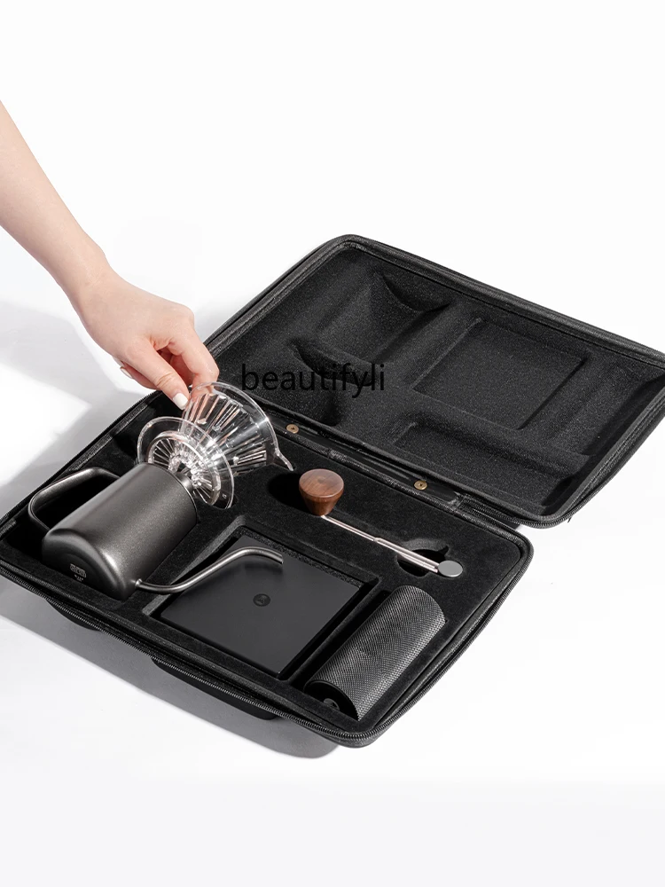 New Mini Portable Bag Gift Box Hand Made Coffee Maker Electronic Scale Suit Home Travel Coffee Making Gift