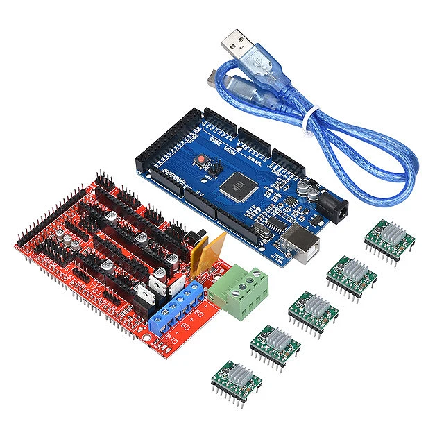 3D Printer Control Board Kit 2560R3 Main Control + RAMPS 1.4 + 4988 Driver