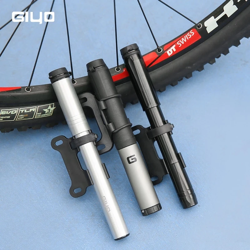 Giyo Hidden Hose Cycling Hand Pump Bicycle Inflator 120psi CNC Alloy Road Bike Schrader Presta Valve MTB Pump Mini Tyre Inflator