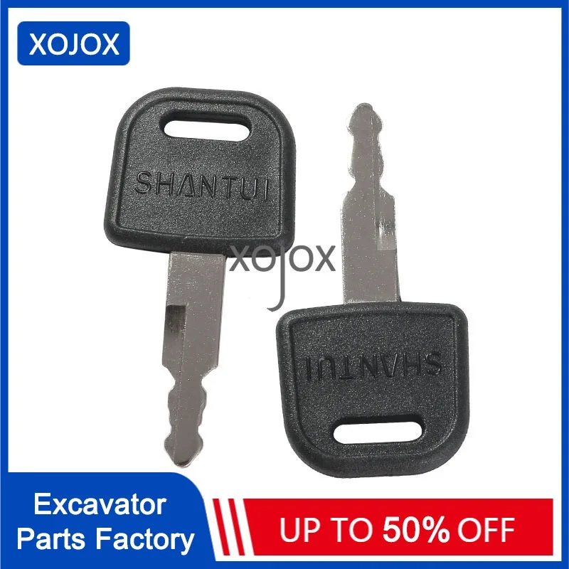 XOJOX 3PCS For SHANTUI 60 75 135 215 245-9 Excavator Ignition Key Excavator Parts