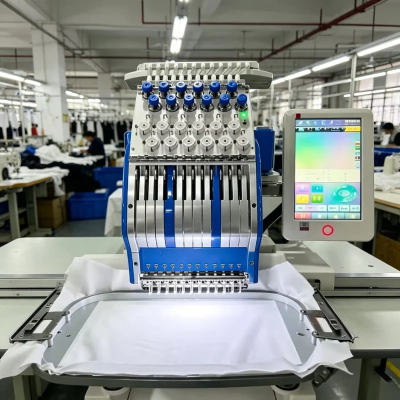 Automatic High Speed Computerized Single Head Six Needles Embroidery Machine Tshirt Cap Hat Flat Chenille Patch Machine sale
