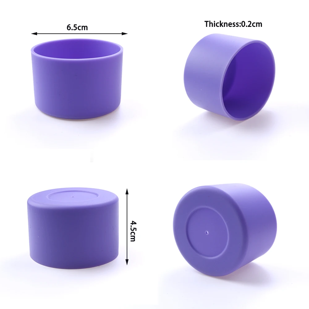 For Better Life 1Pc 6.5cm Soft Silicone Cup Bottom Sheath Protector Sleeve For Glass Water Tea Bottle Anti Damage Accessories