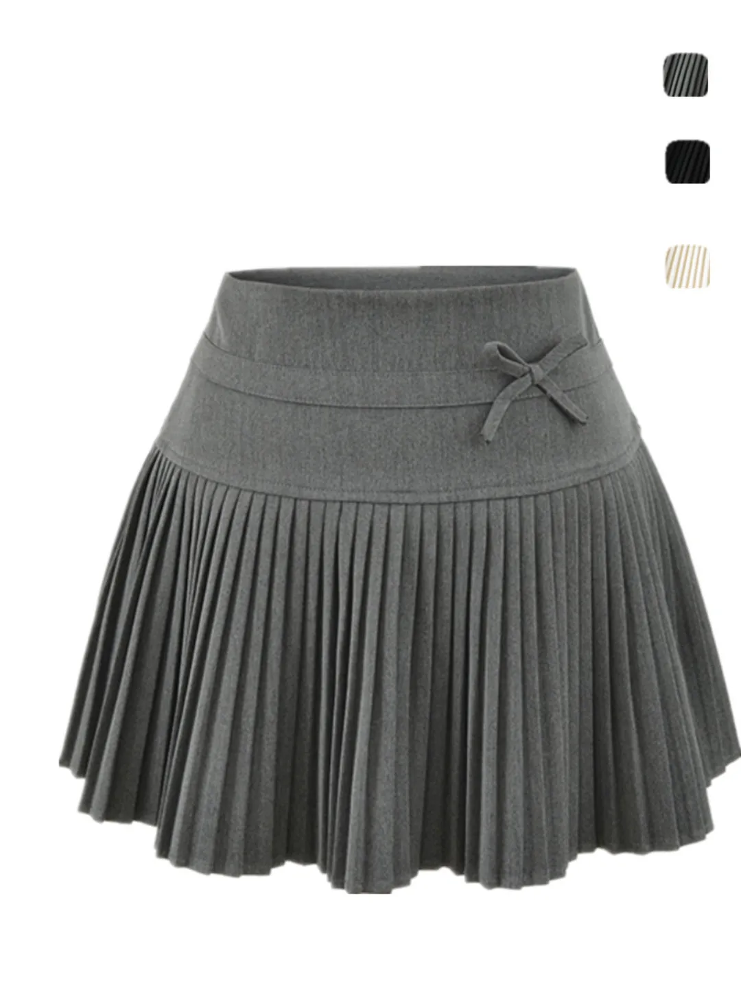 ハイウエストプリーツスカート レディース Aラインスカート スクールスカート ノットデザイン バレエスカート 純粋な欲望スカート