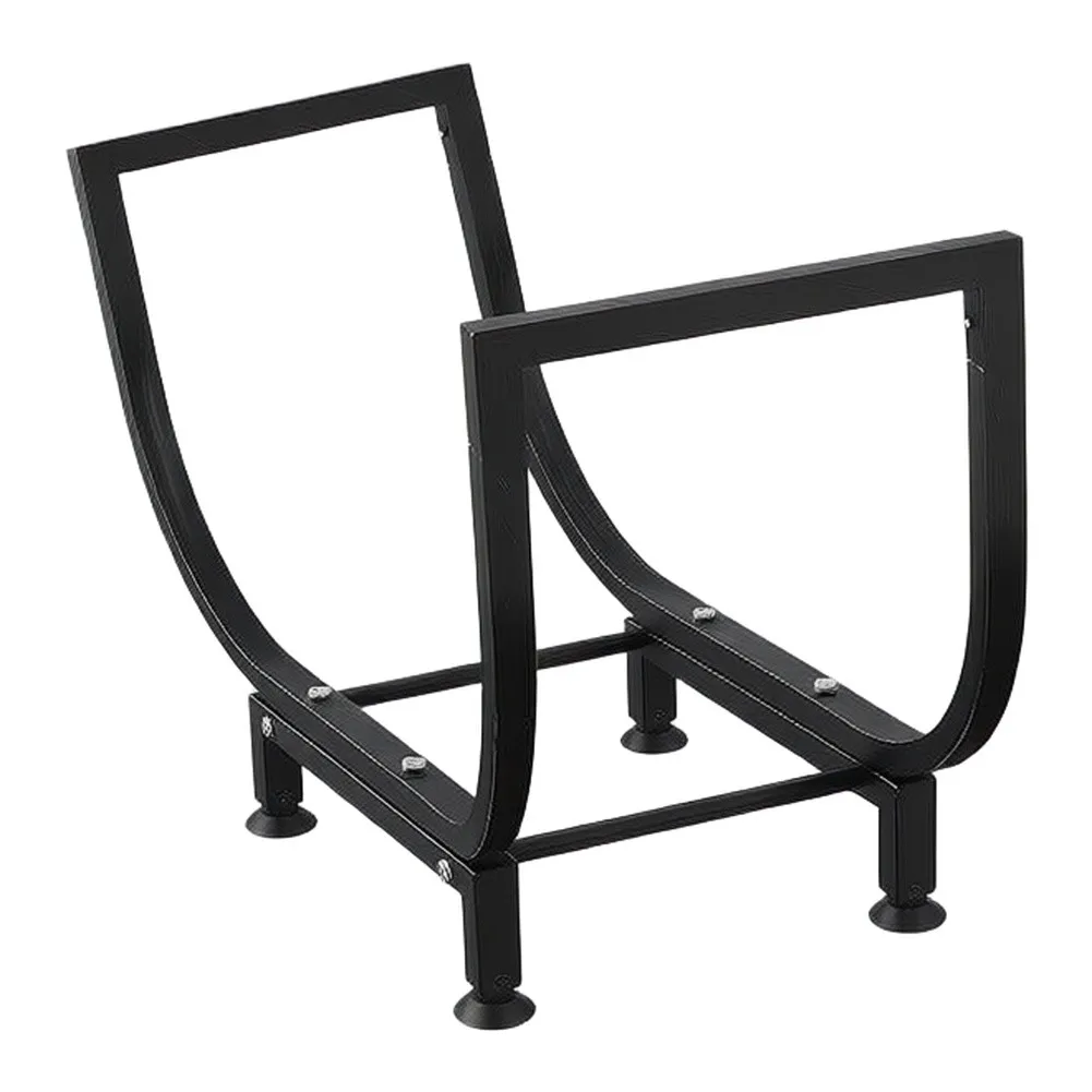 Metal Firewood Rack for Patio Garden and Porch Use with Solid Construction and Optimized Airflow for Moisture Control