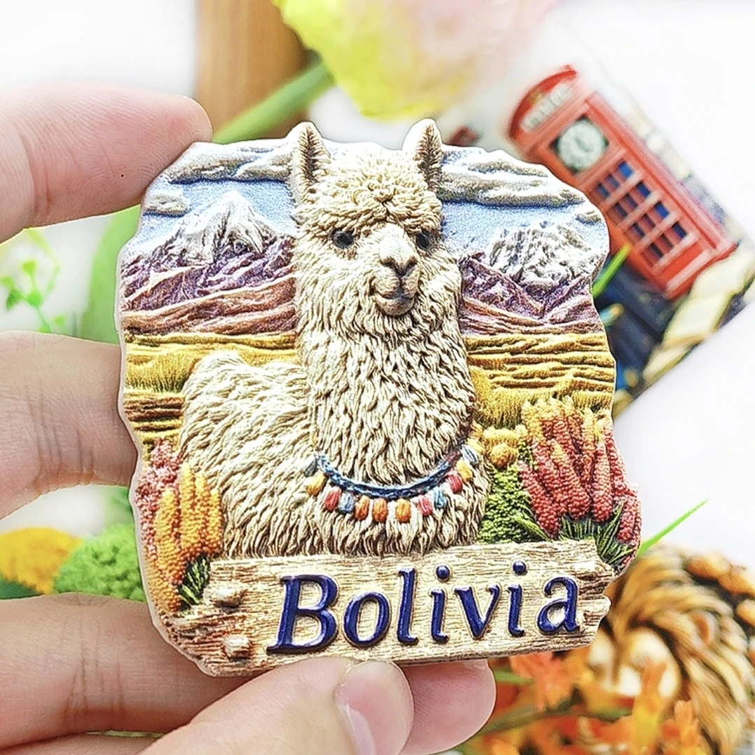 South America Bolivia Flavor Fridge Magnet Tourist Souvenirs Refrigerator Magnetic Stickers Travel Gifts